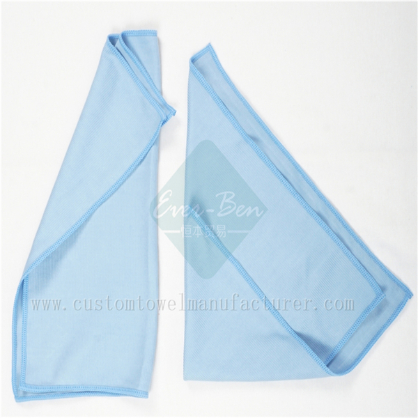 China Bulk Wholesale Custom Cleaning Glass microfiber towel Wholesaler Custom Blue Microfiber Glass Towels Supplier
